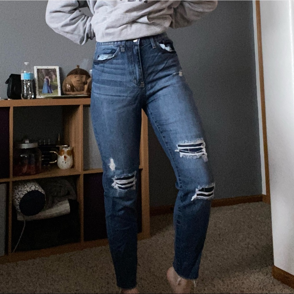 SO super high-rise mom jeans